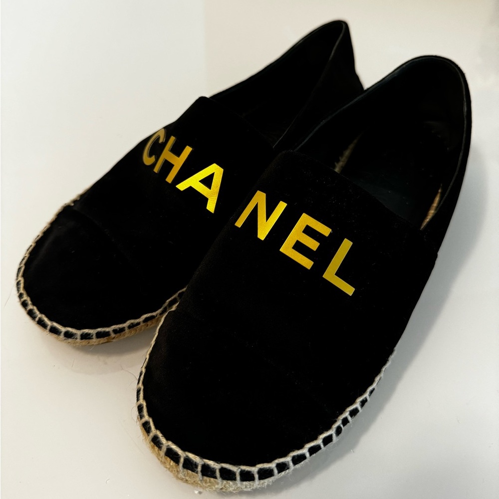 Black Velvet Chanel Espadrilles - Picture 3 of 3